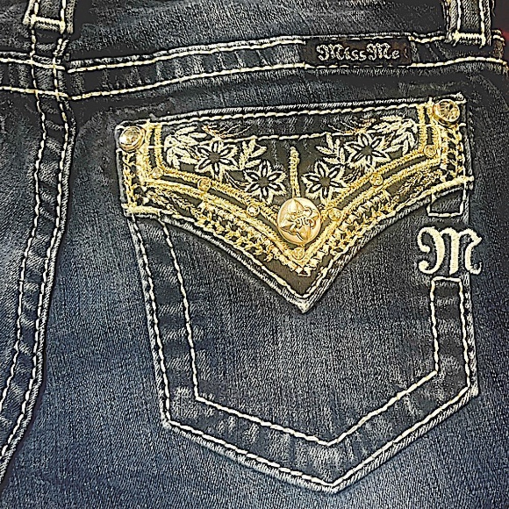 GIRLS MISS ME CAPRI JEANS AND LONG SLEEVE TEE SIZE 14